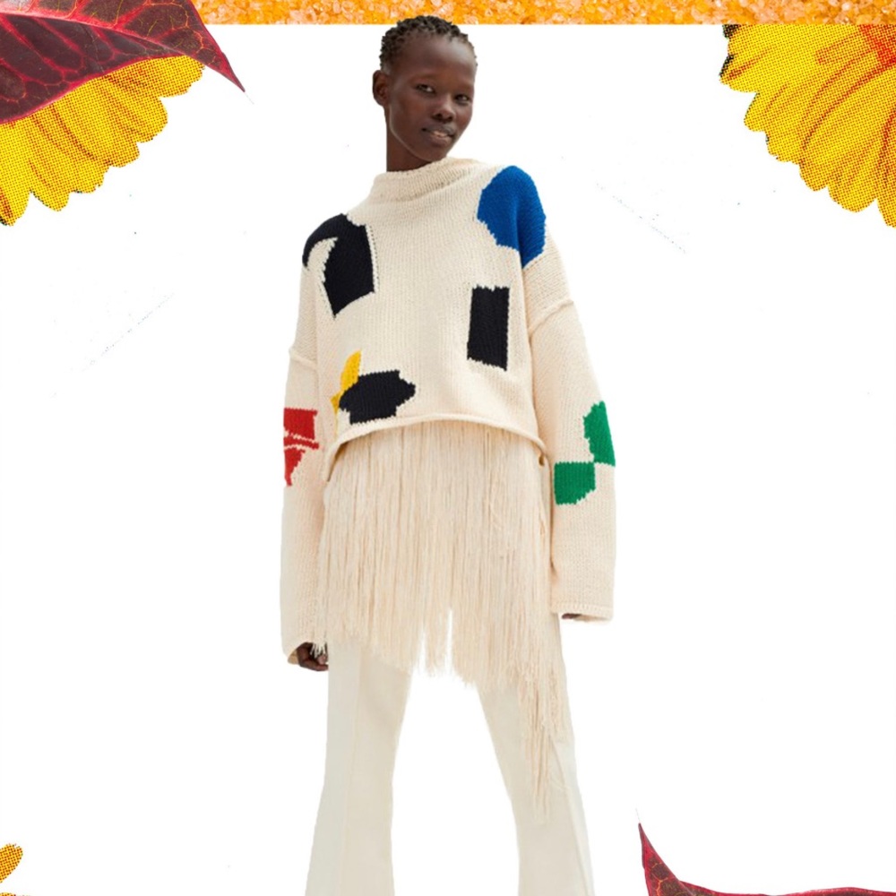 H&M Studio 2018 Multicolor Sweater. Size Large.